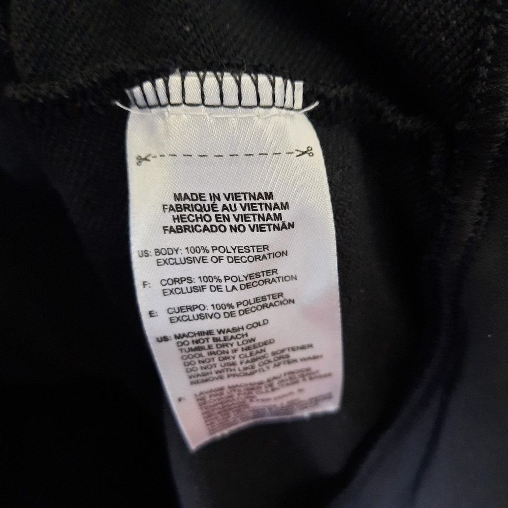 Adidas black zip-up mockneck athletic Activewear Workout jacket Size Medium - Picture 10 of 10